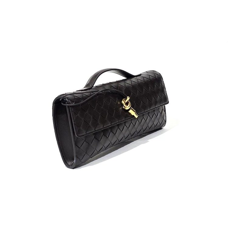 Bottega Veneta Andiamo Dark Brown Clutch