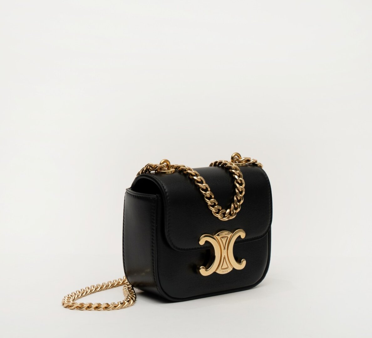 Celine Mini Chain Claude Black Leather Bag