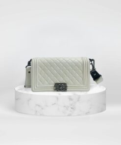 Limited Edition Chanel Boy Medium Quilted Leather with Detachable Stingray Wide Strap