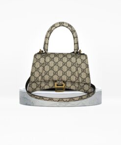 Gucci x Balenciaga GG Supreme Canvas Hourglass Top Handle Bag
