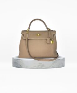 Hermes Kelly 32 Togo Etoupe Handbag