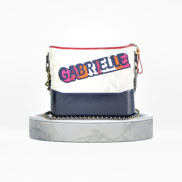 Chanel Gabriel Hobo Gray Wool