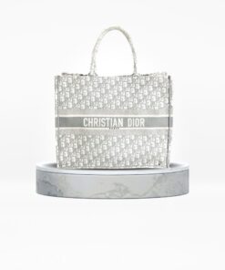 Dior Oblique Book Tote Grey