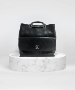 Chanel Black Tote Backpack 3-way Bag