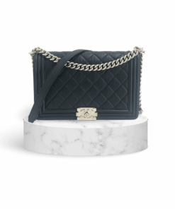 Chanel Boy Flap Bag Quilted Perforated New Medium