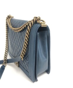 Chanel Blue Maxi Boy 27