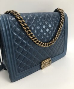 Chanel Blue Maxi Boy 33