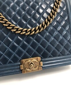 Chanel Blue Maxi Boy 34