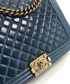 Chanel Blue Maxi Boy 35