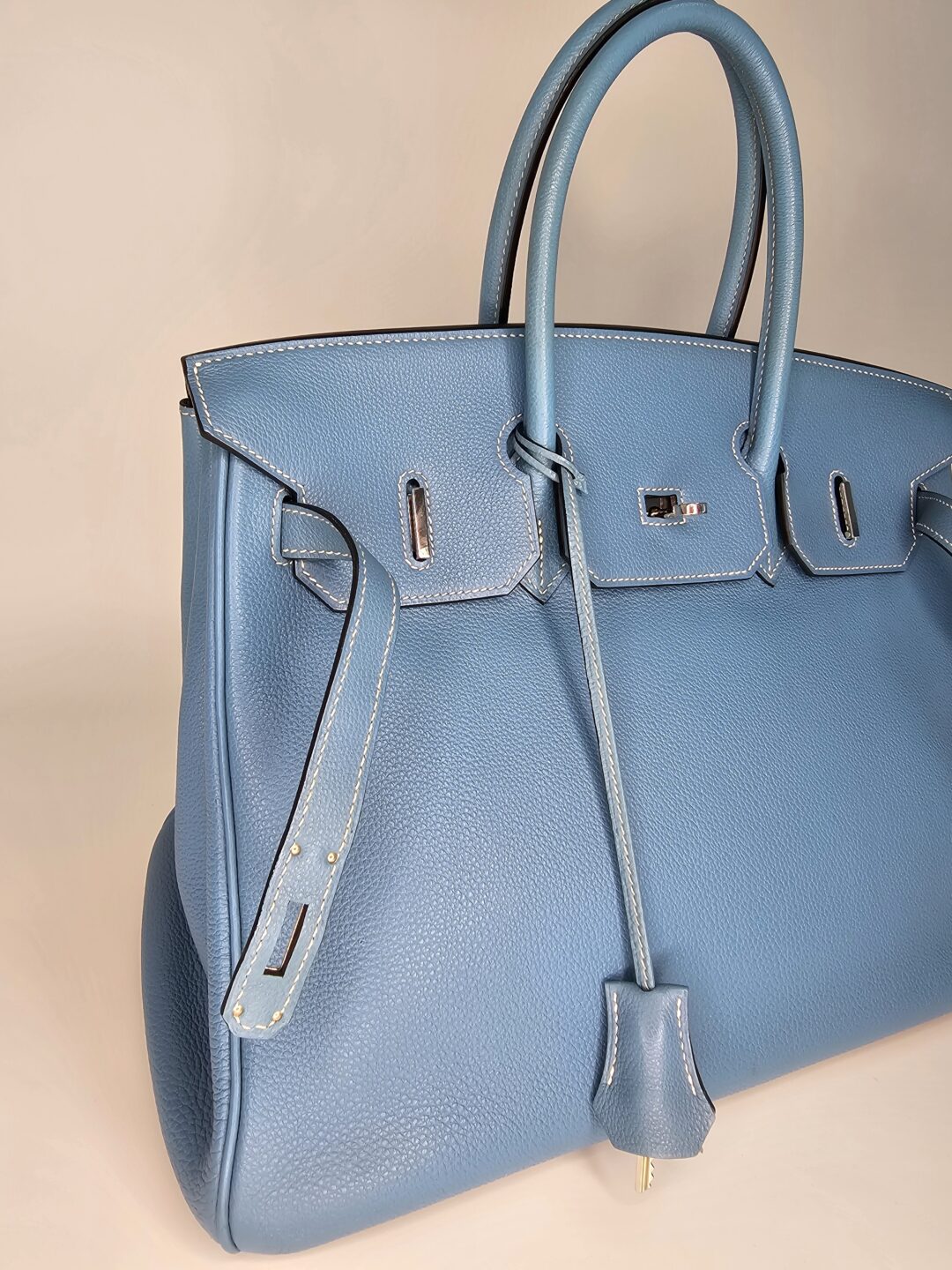 Hermès Birkin 35 Bag Blue Jean Togo Leather - Palladium Hardware