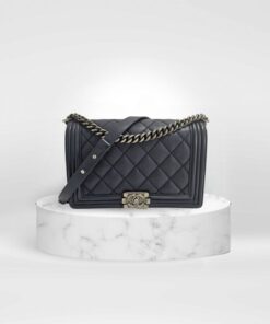 Chanel Boy New Medium Navy