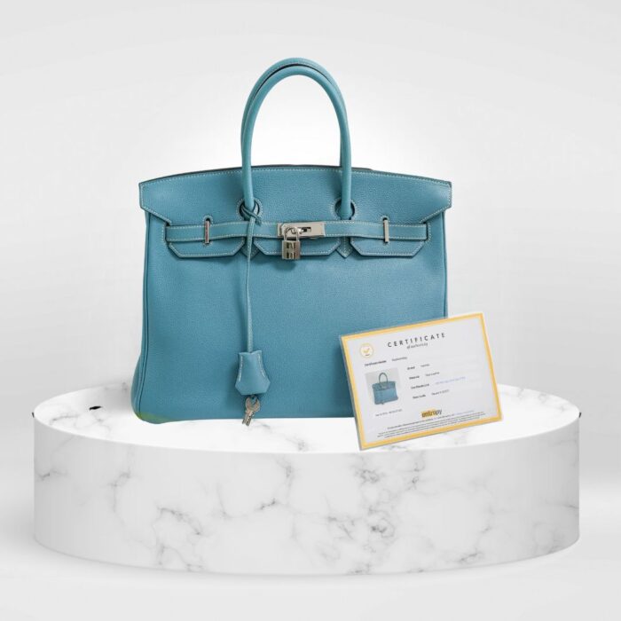 Hermès Birkin 35 Blue Jean Togo PHW ○ Labellov ○ Buy and Sell Authentic  Luxury