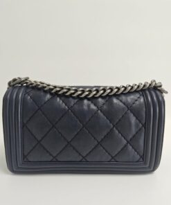 Chanel Medium Navy Boy 17