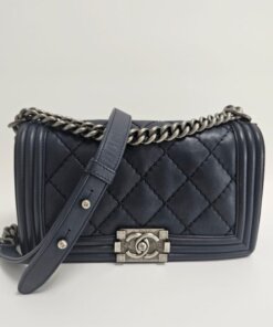 Chanel Medium Navy Boy 18