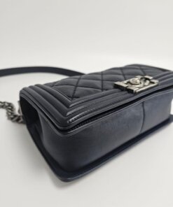 Chanel Medium Navy Boy 19