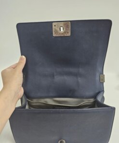 Chanel Medium Navy Boy 25