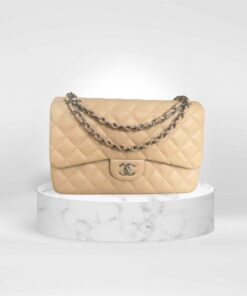 Chanel Beige Timeless 2 Flap