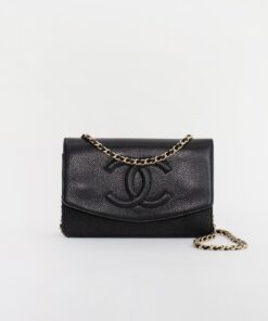 Vintage Chanel WOC Black Cavier Leather