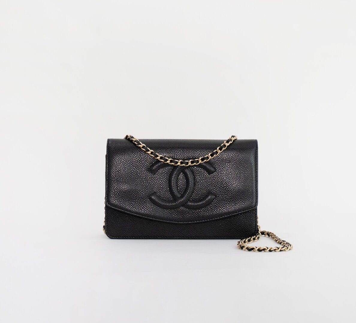 Vintage Chanel WOC Black Cavier Leather