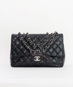 Chanel Jumbo Black Classic Single Flap Leather Bag