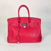Hermès Birkin 35 Retourne Rouge Clemence Leather Bag