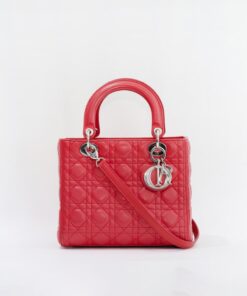 Lady Dior Medium Pink Hand Bag