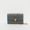Dior Addict Grey Cannage Studded Flap Bag