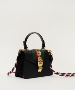Alternative view of Gucci Black Sylvie Mini Top Handle Bag