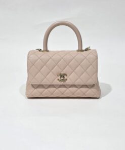 Chanel Coco Handle Small Caviar Light Pink Leather Bag