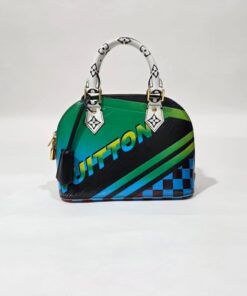 Louis Vuitton Alma BB Damier Race Bag Limited Edition Multi Color Leather