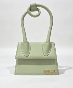 Jacquemus Le Chiquito Moyen Top Light Green Handle Bag
