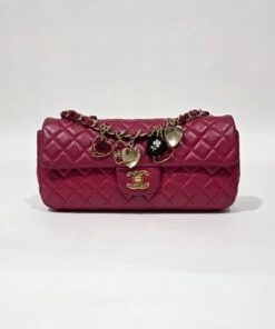 Chanel Charm Valentine Pink Quilted Leather Bag